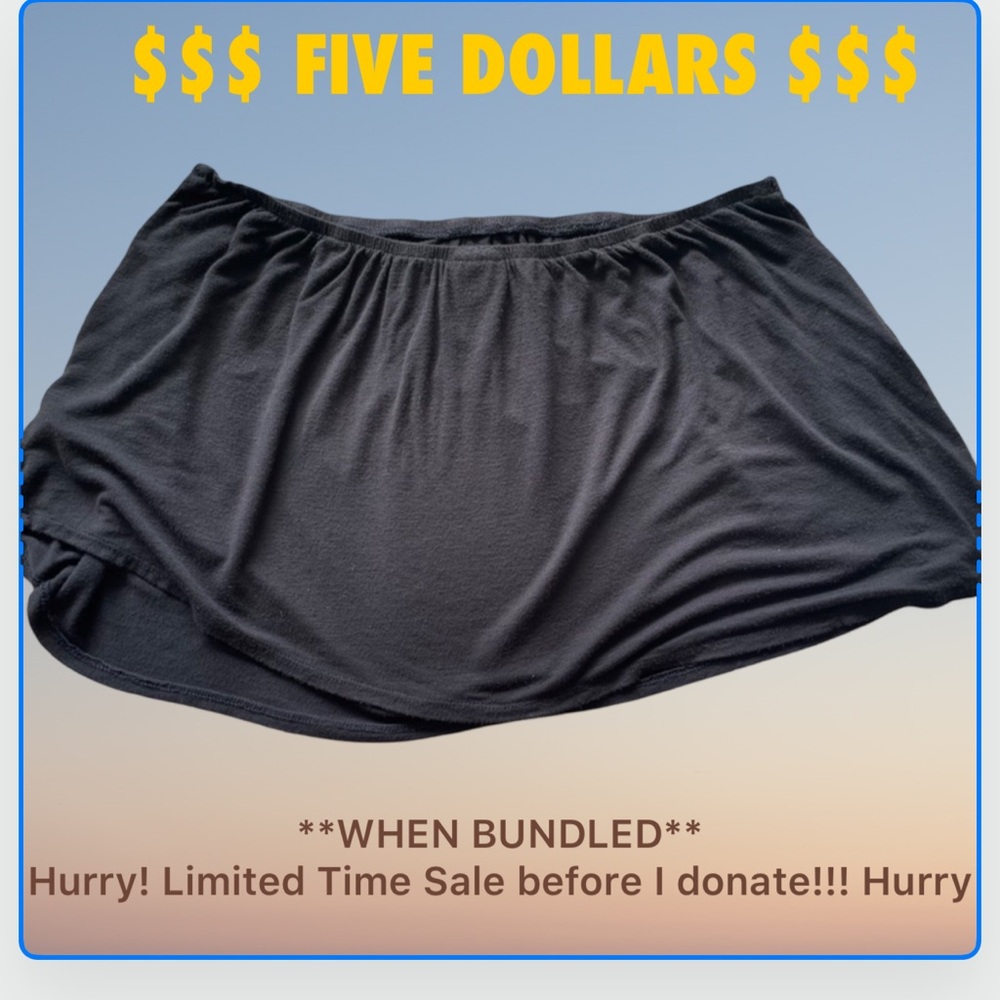 Only $5 Dollars when Bundled!!!!   Tiny Black mini skirt cover up